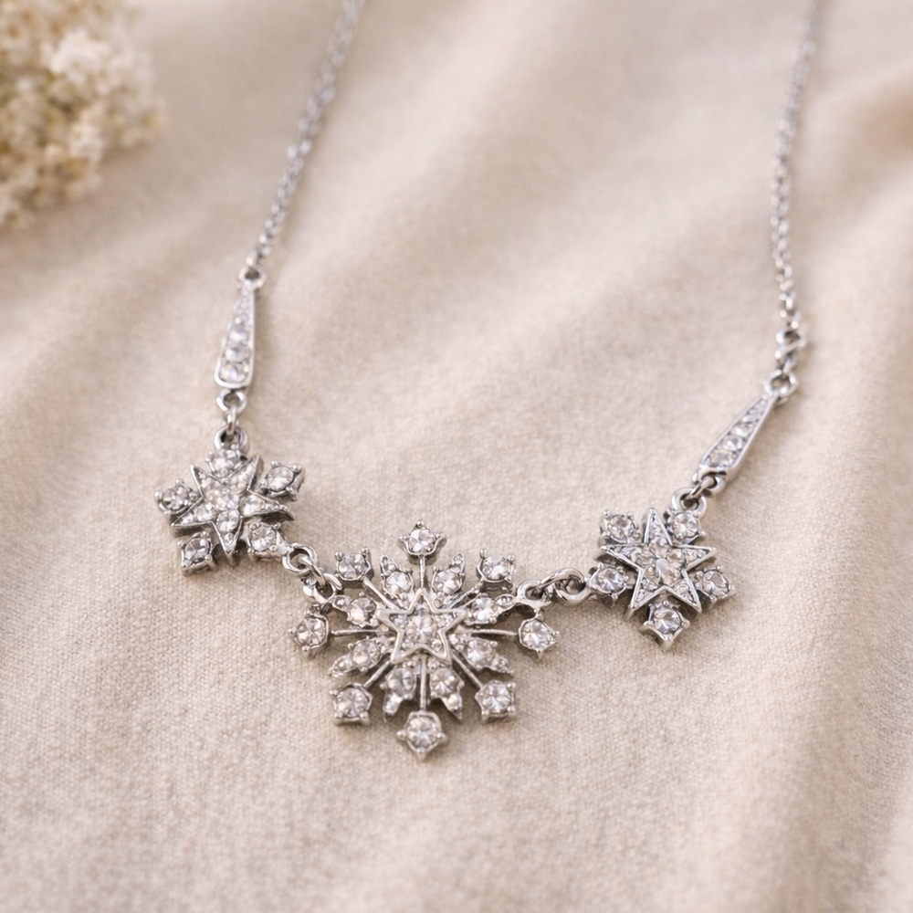 Downton Abbey "Stardust Boxed" Crystal Belle Epoch Starburst‎ Statement Pendant